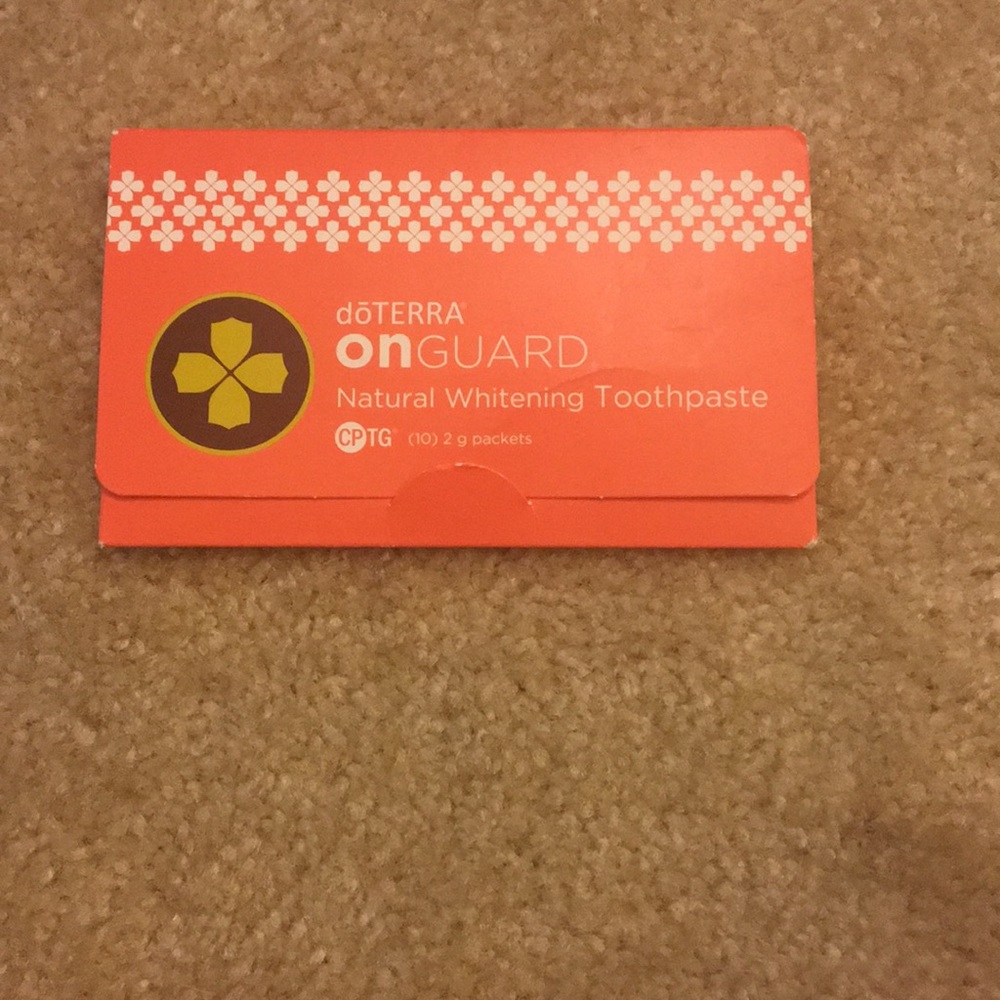 Essential oils on guard travel tooth paste
